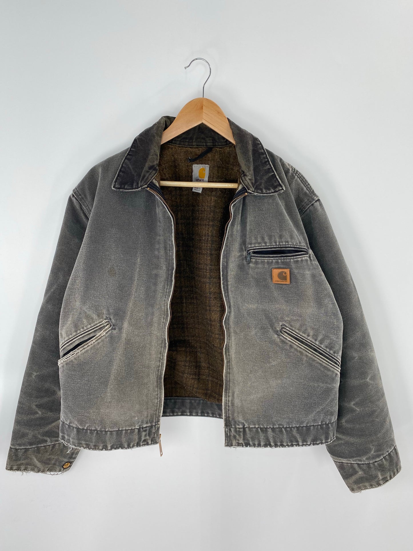 Vintage CARHARTT Size L Zip Up Sweat-shirt Jacket / K8266