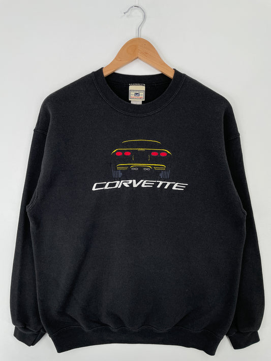 90’s CORVETTE Size M Racing Sweat-Shirt / A9148