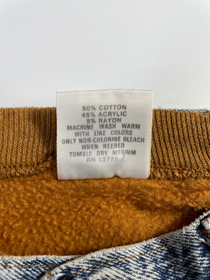 90’s JEANS Patch work Made in USA Size XL Sweat-shirt / A1246