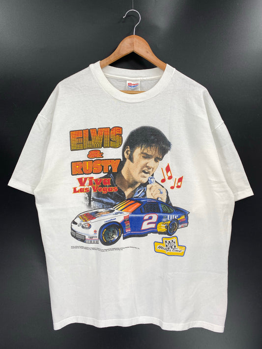 Vintage ELVIS AND RUSTY Size XL Racing T-shirt / K4150