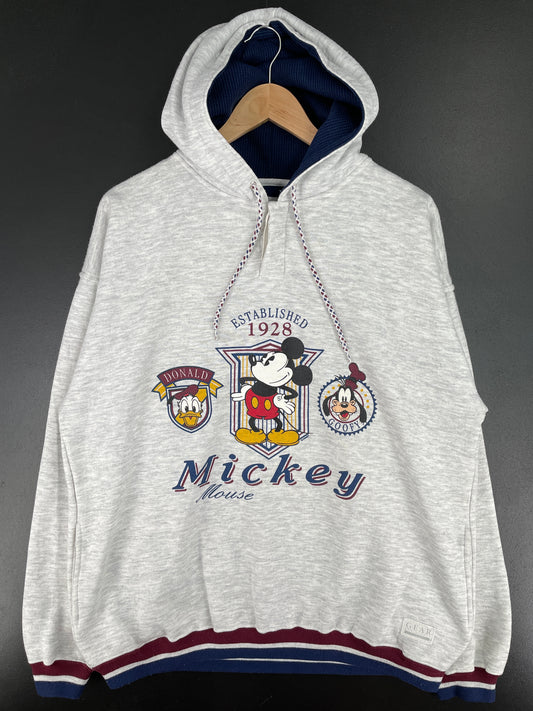 90’s DISNEY MICKEY Size L Vintage Hoodie Sweat-shirt / A4508