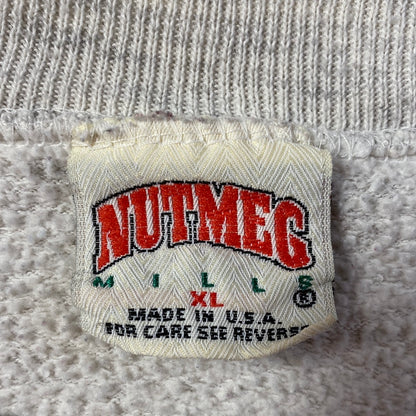 90’s UNIVERSITY OF MIAMI Made in USA Size XL Vintage College Sweat-shirt / E4560S