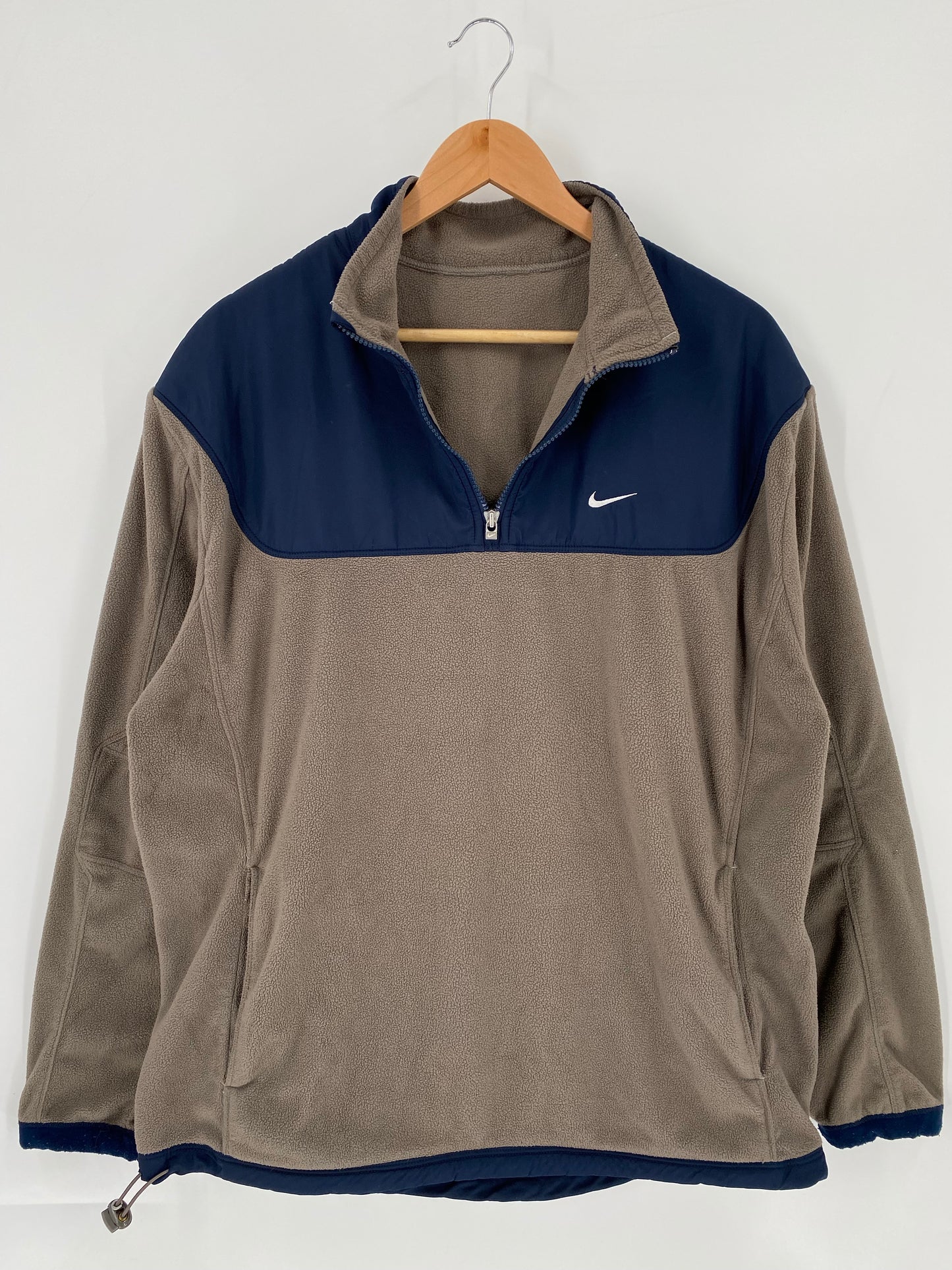 Vintage NIKE Size No Tag (Approx.XL) Half Zip Fleece Jacket / K6070