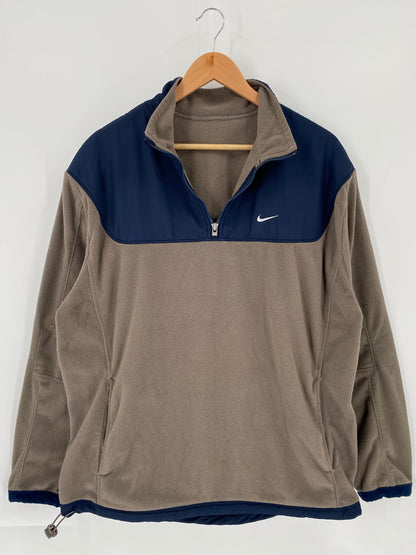 Vintage NIKE Size No Tag (Approx.XL) Half Zip Fleece Jacket / K6070
