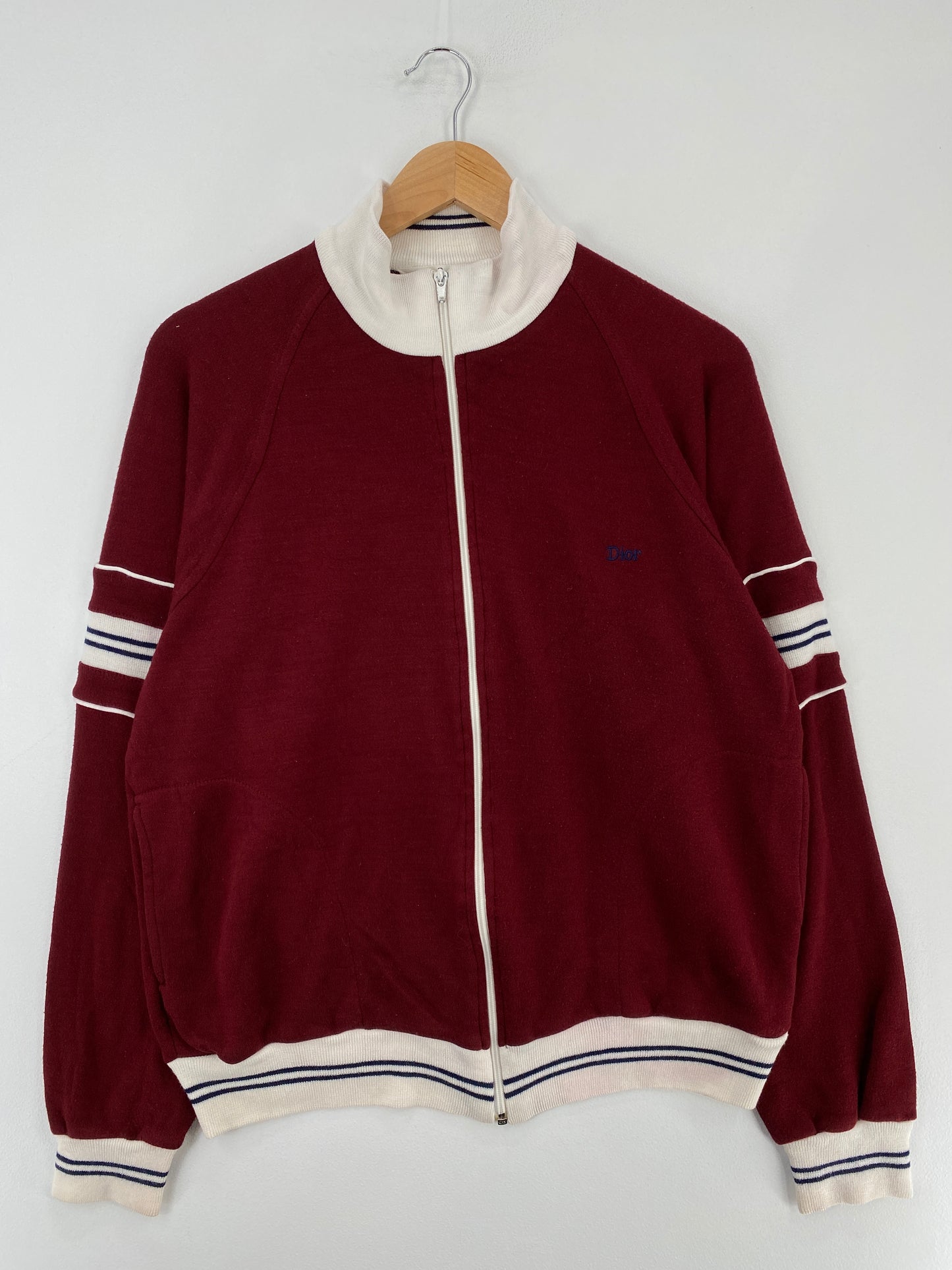 80’s CHRISTIAN DIOR Size L Zip Up Sweat Shirt / E2834S