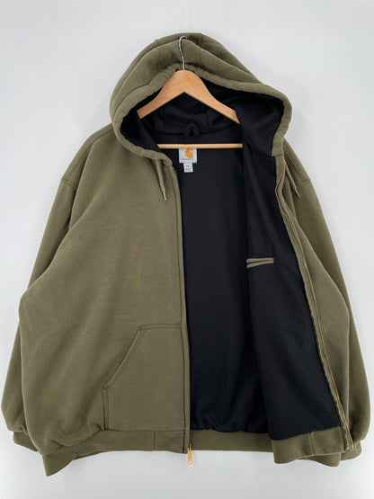 Vintage CARHARTT Size XXL Hoodie Zip-up Sweat-Shirt / E3063S