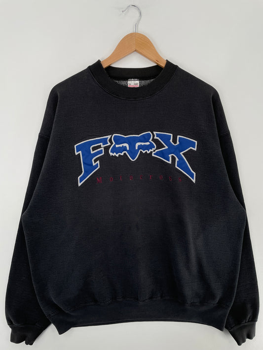 90's FOX MOTOCROSS Made in USA Size XL Vintage Sweat-shirt / E4324S