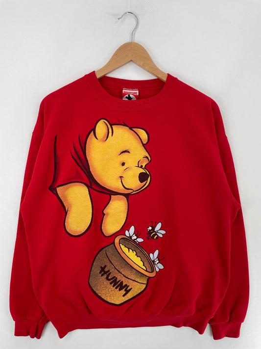 90's DISNEY WIINIE THE POOH Made in USA Size L Vintage Sweat-shirt / E3276S