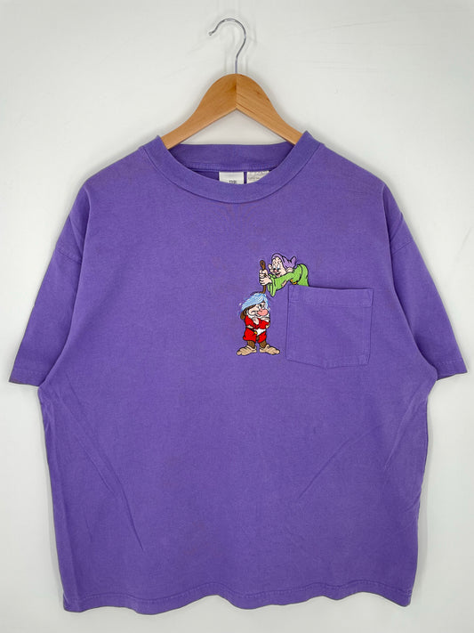 00' DISNEY SEVENS DWORF Size XL Vintage T-Shirt / K9782