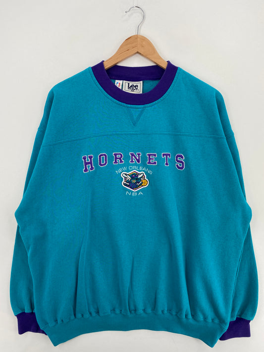 90’s NEW ORLEANS HORNETS Size XL Vintage NBA Sweat-Shirt/ A5639