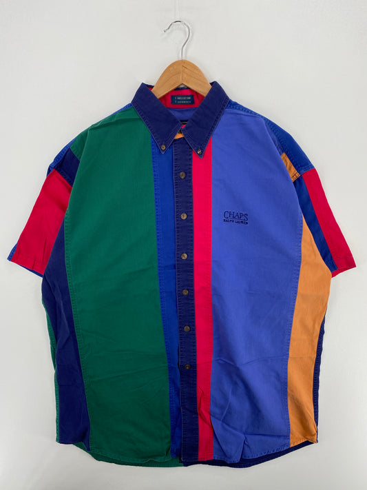 90’s CHAPS RALPH LAUREN Size L Vintage Button-Down Shirt / A6360