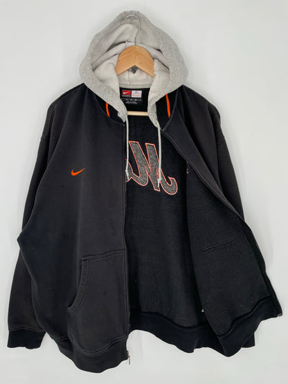 00’ NIKE NEW YORK METS Size XL MLB Hoodie Zip-up Sweat-Shirts/ K9101