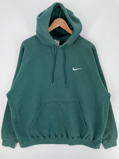 90's NIKE MINI SWOOSH Made in USA Size XL Vintage Hoodie Sweat-shirt / A994