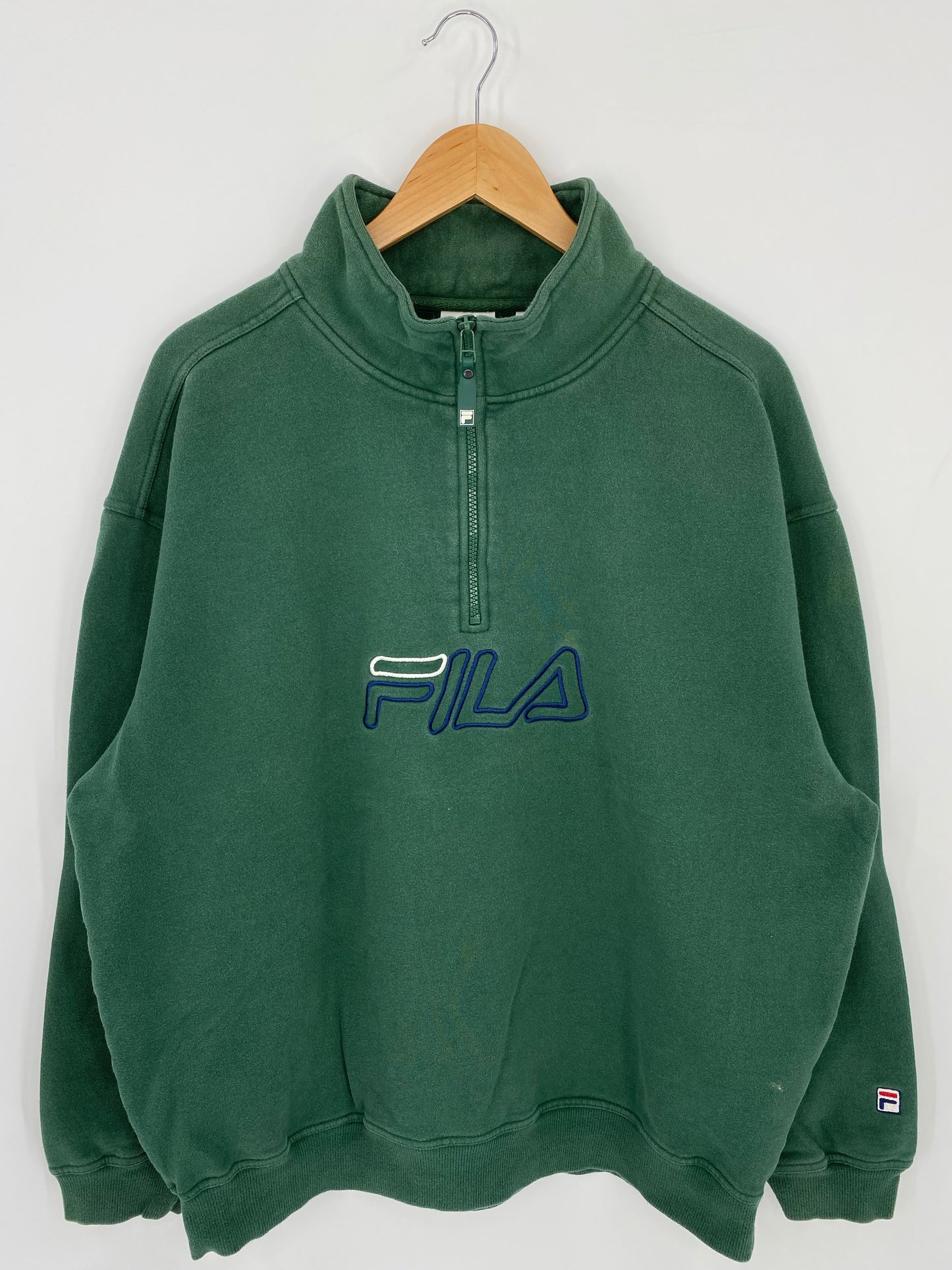 90’s FILA Size XXL Half Zip-up Sweat-shirt/ K7424