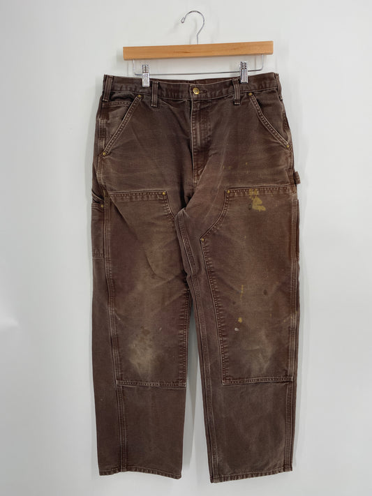 Vintage CARHARTT Size W34xL29.5 Double Knee Pants / A5689