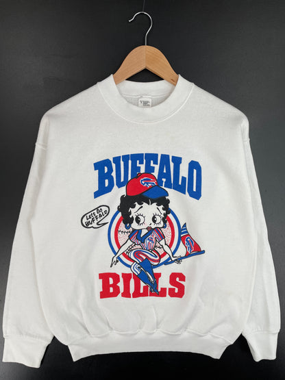 Vintage BUFFALO BILLS x BETTY BOOP Size M Vintage NFL Sweat-Shirt / E4475S