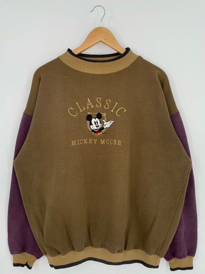 90's DISNEY MICKEY MOUSE Size L Vintage Sweat-shirt / K5170