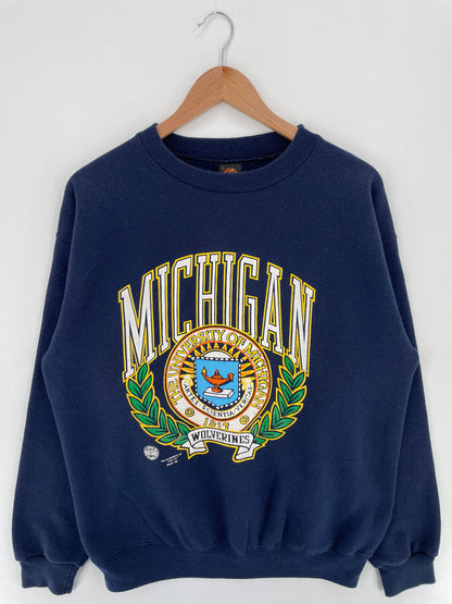 90's UNIVERSITY OF MICHIGAN Made in USA Size XL College Sweat-Shirt / E5673S