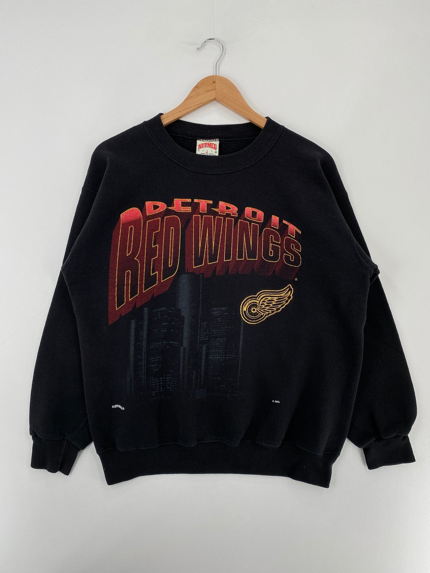 90's DETROIT REDWINGS Made in USA Size M Vintage NHL Sweat-shirt / E5109S