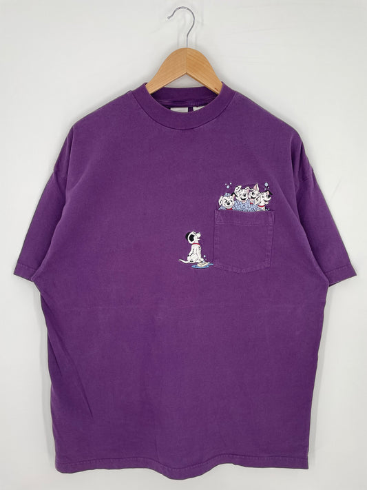 00' DISNEY ONE HUNDRED AND ONE DALMATIAN Size XXL Vintage T-Shirt / A65