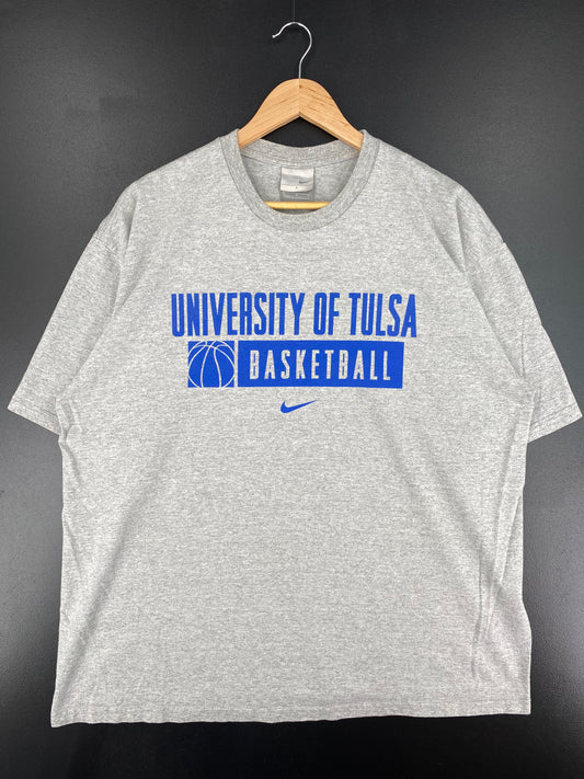 00' NIKE UNIVERSITY OF TULSA Size L Vintage College T-Shirts / A1687