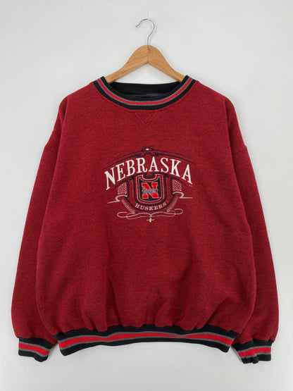 Vintage NEBRASKA Size L College Sweat-shirt / E232