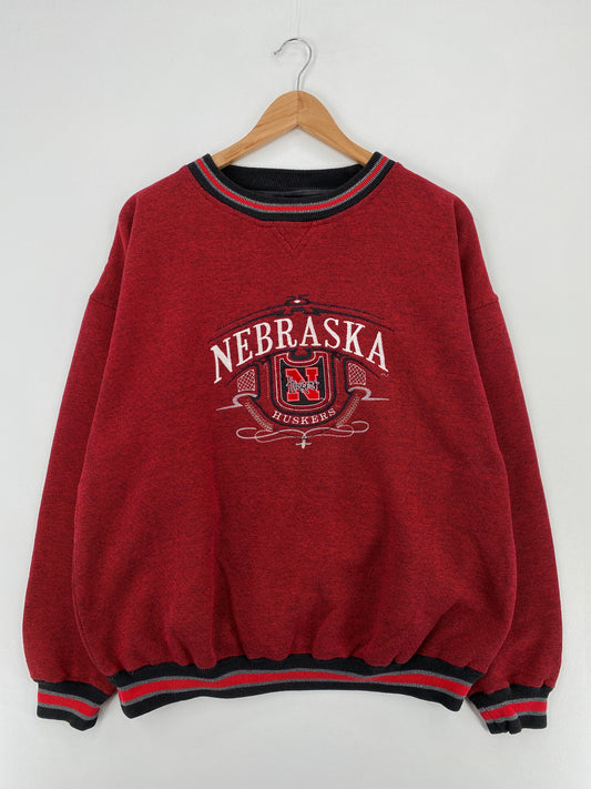 Vintage NEBRASKA Size L College Sweat-shirt / E232