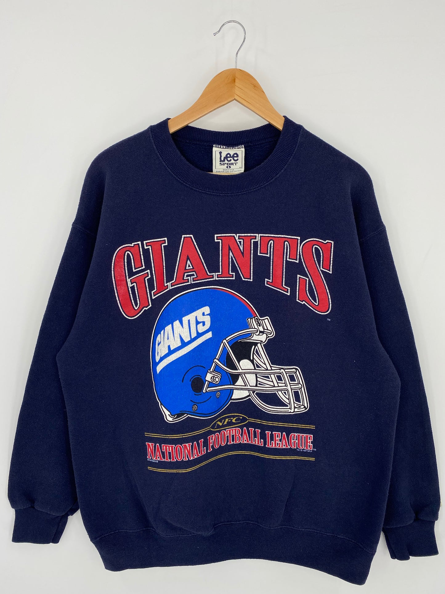 1997 NEW YORK GIANTS Made in USA Size L Vintage NFL Sweat-Shirts/ K7097