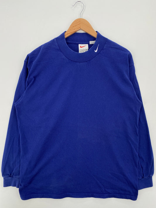 90's NIKE Made in USA Size L Vintage Long Sleeve T-Shirt / A8210