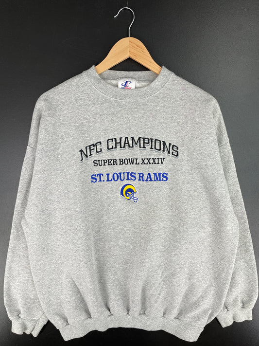 2000 ST. LOUIS RAMS Size XL Vintage NFL Sweat-Shirt / A4116