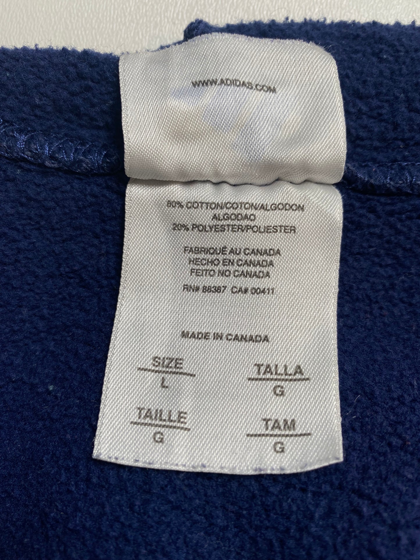 90's ADIDAS Size L Vintage Hoodie Sweat-Shirt / A1614