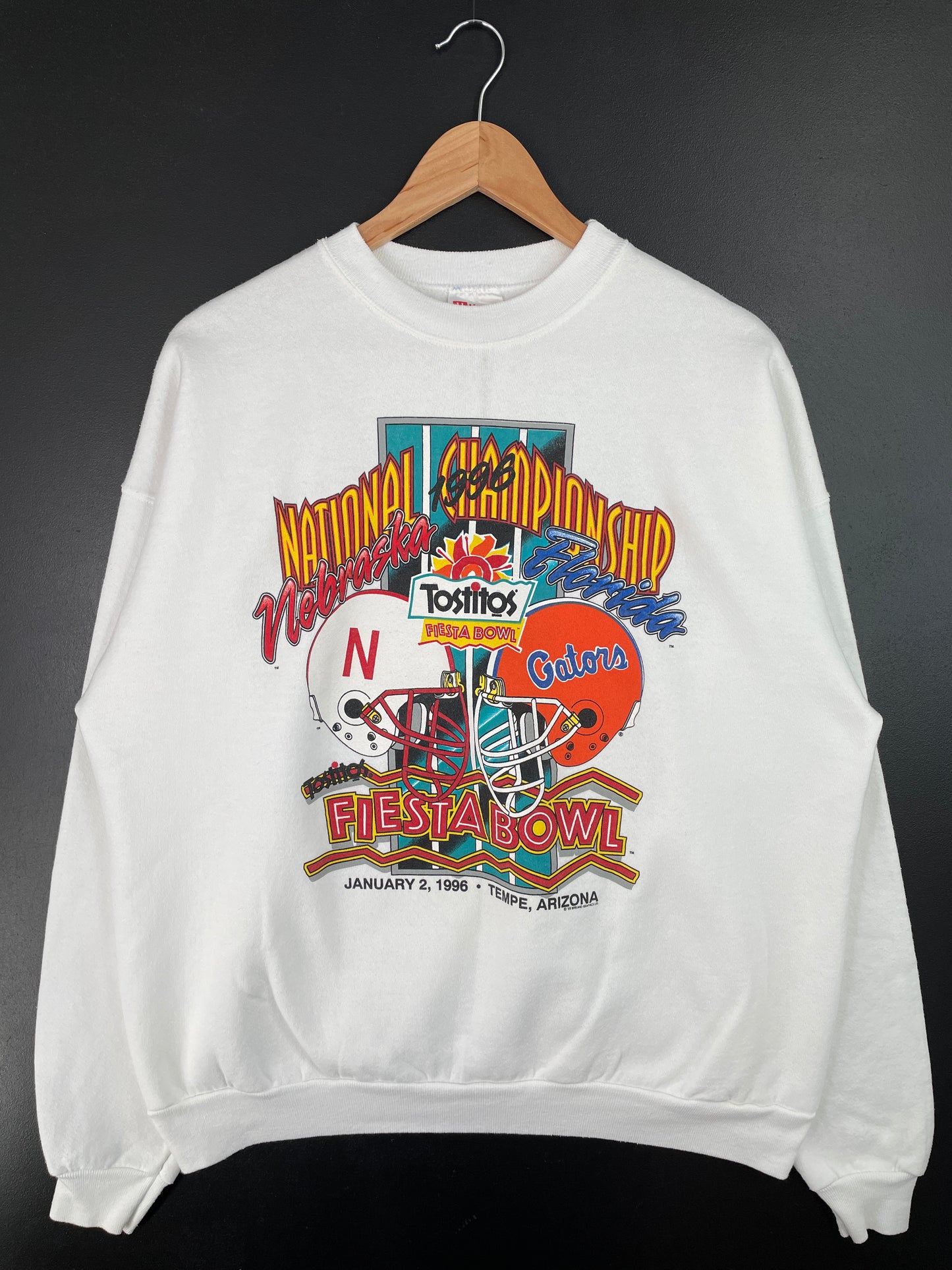 1996 NEBRASKA CORNHUSKERS x FLORIDA GATORS Size XXL Vintage NFL Sweat-Shirt / A9007
