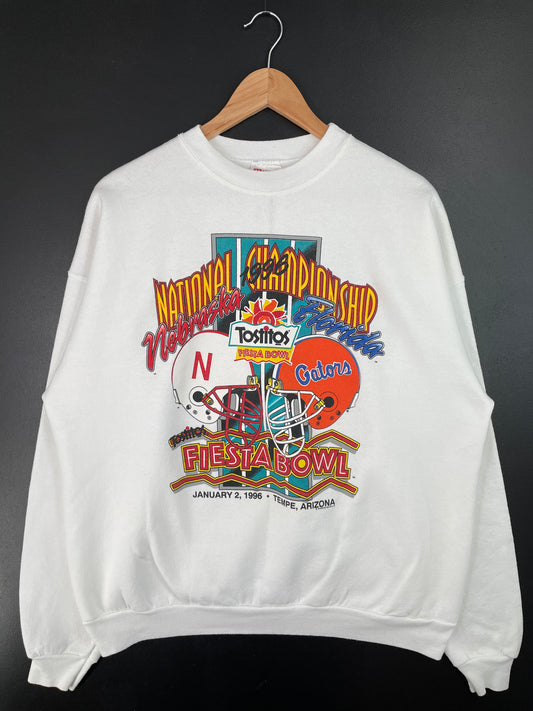 1996 NEBRASKA CORNHUSKERS x FLORIDA GATORS Size XXL Vintage NFL Sweat-Shirt / A9007
