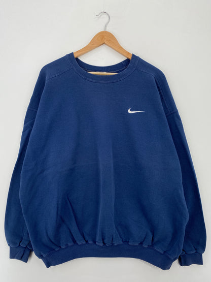 .90's NIKE MINI SWOOSH Made in USA Size XL Vintage Sweat Shirts / A7259