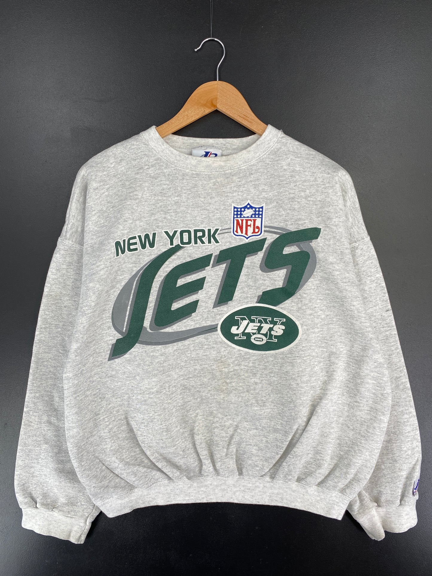 90’s NEW YORK JETS Made in USA Size L Vintage NFL Sweat-shirt / E5523S