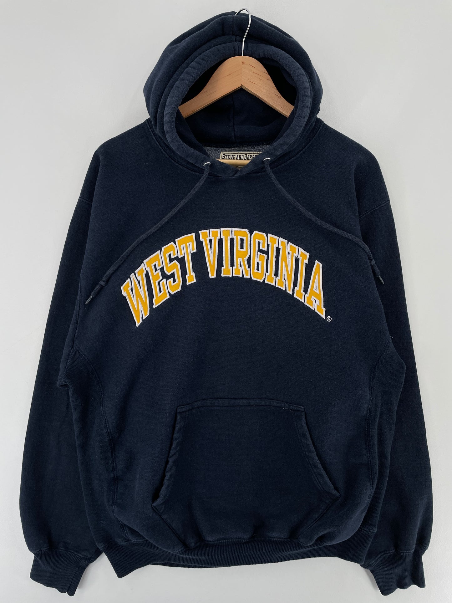 Vintage WEST VIRSINIA Size L Vintage College Hoodie Sweat-Shirt / E6082S