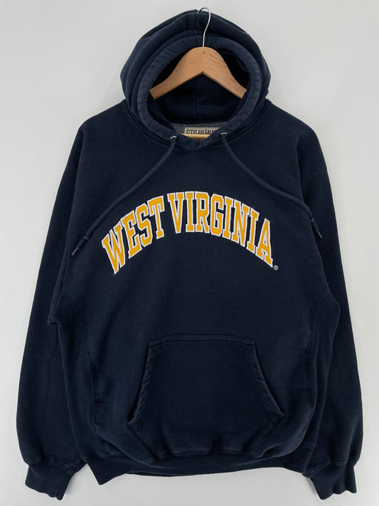 Vintage WEST VIRSINIA Size L Vintage College Hoodie Sweat-Shirt / E6082S
