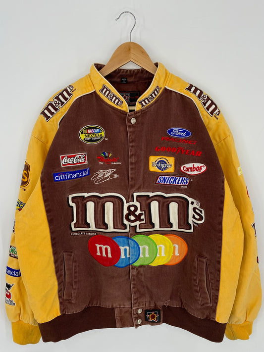 Vintage NASCAR M&M ELLIOTT SANDLER NEXTEL CUP Size XXL Racing Jacket/ K7269