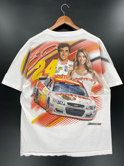 Vintage NASCAR ELIOTT x HOOTERS Size L Vintage Racing T-Shirts / A6168
