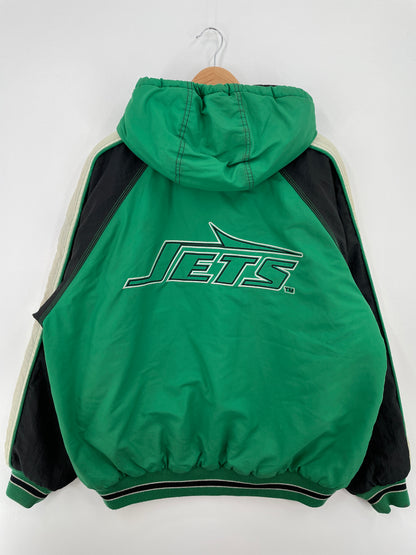 90’s STARTER x NEW YORK JETS Size L NFL Padded Nylon Jacket / A8281