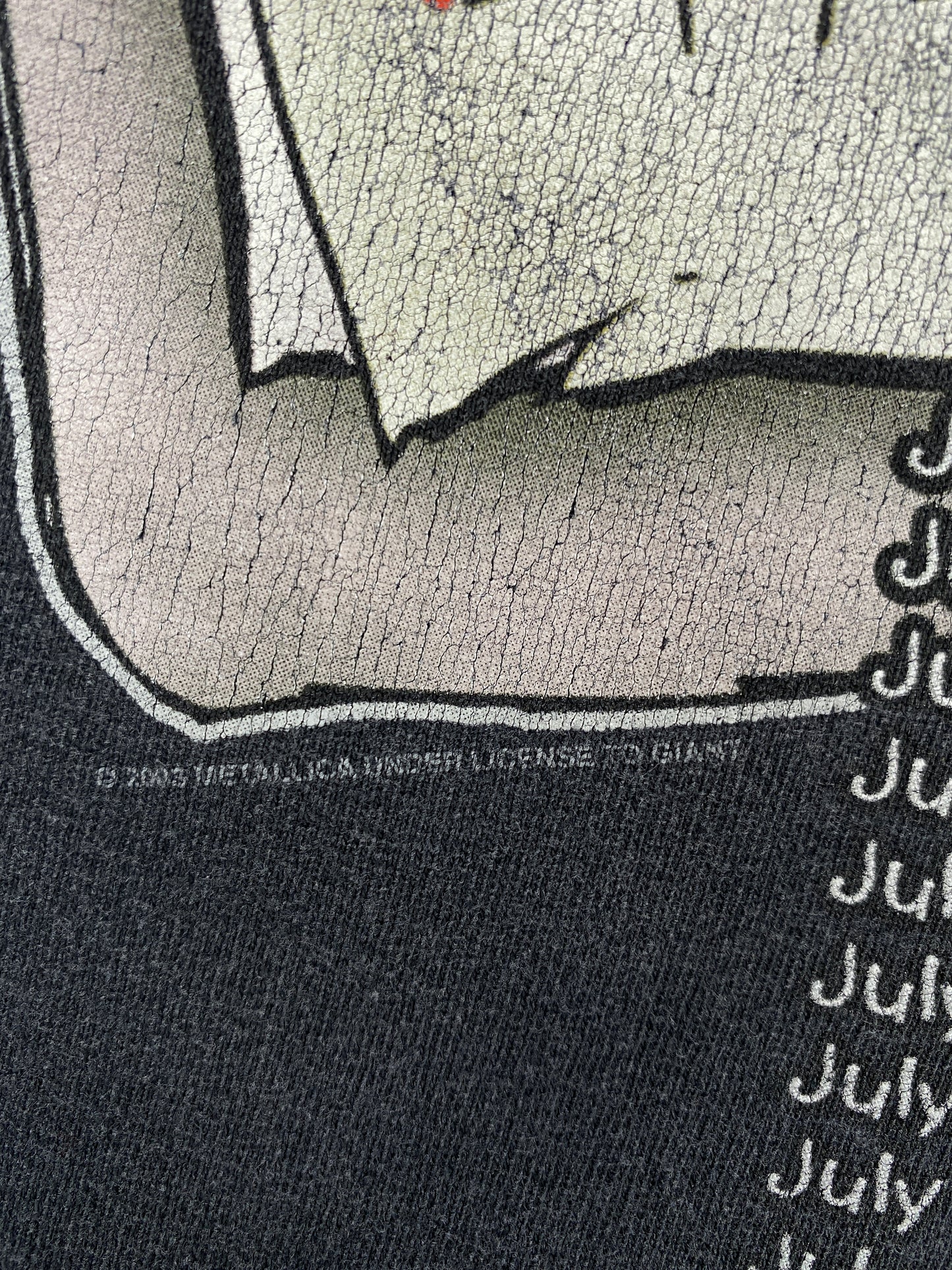 2003 METALLICA Size M Vintage Music T-Shirt / A4904