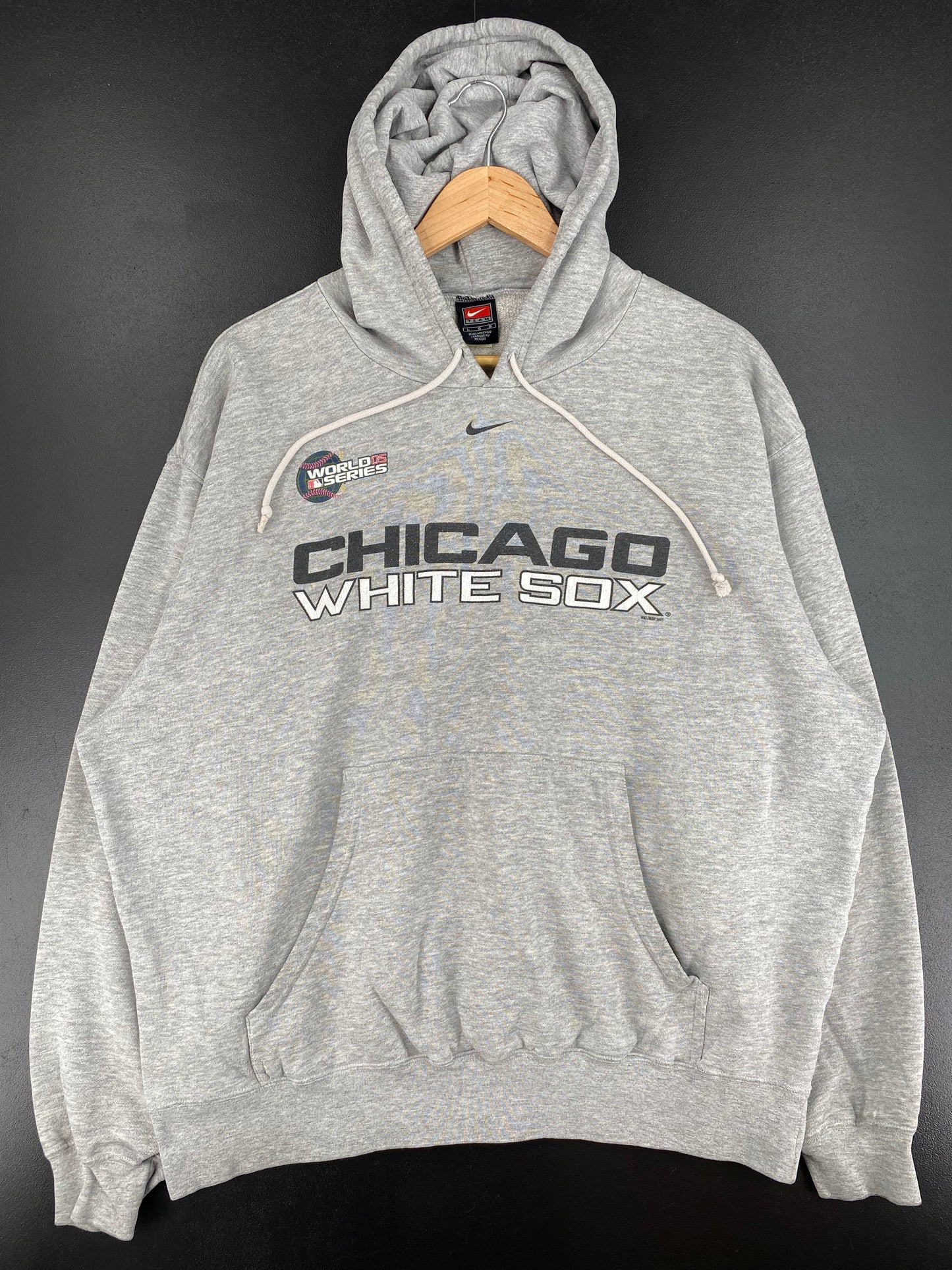 2005 NIKE CHICAGO WHITE SOX Size L Vintage MLB Hoodie Sweat-Shirt / A2885