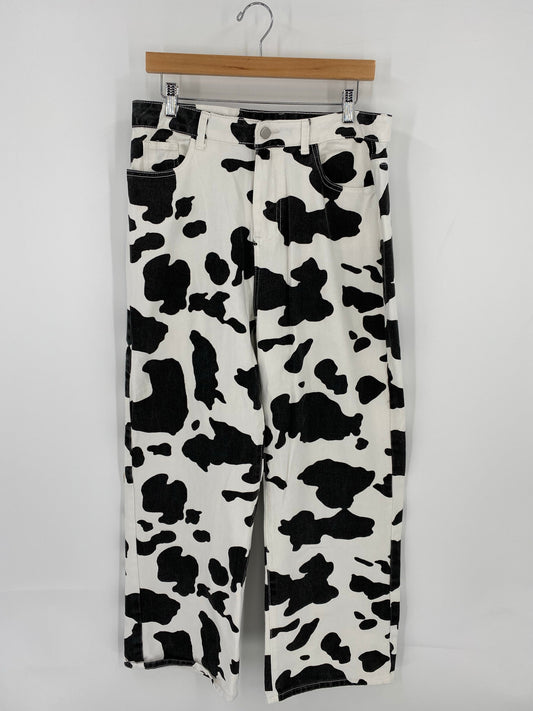 90’s COW PRINT Size W35xL29 Pants / A7448