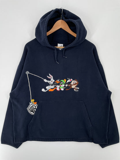 1999 LOONEY TUNES Size XL Vintage Hoodie Sweat-shirt / A9410
