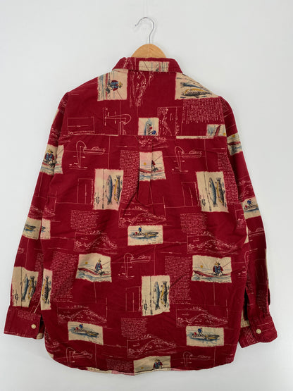 90’s CHAPS RALPH LAUREN Size L Vintage Button-Down Shirt / A4273