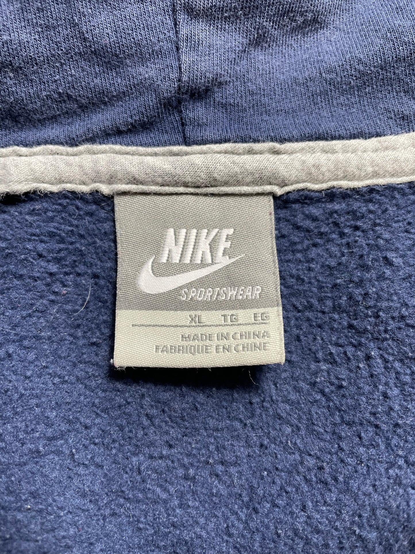 00’ NIKE Size XL Vintage Hoodie Zip-up Sweat-shirt / K8582