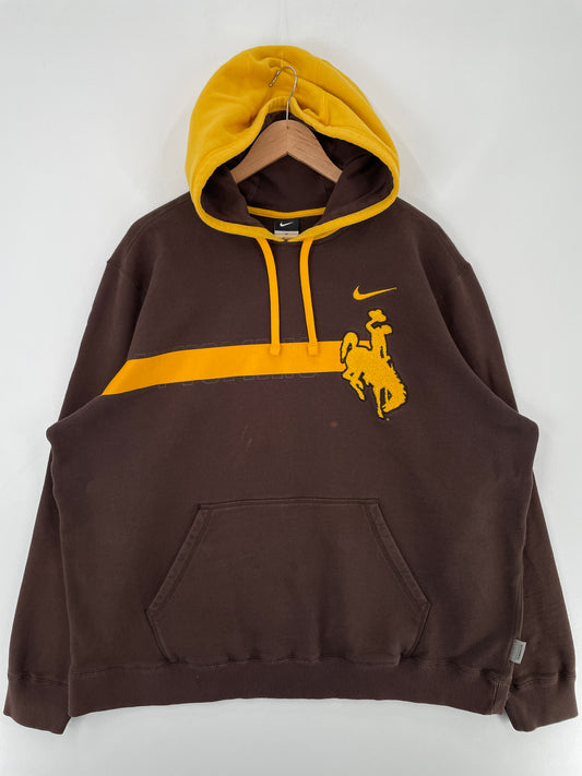 Vintage NIKE x WYOMING Size XL Vintage College Hoodie Sweat-shirt / E4629S