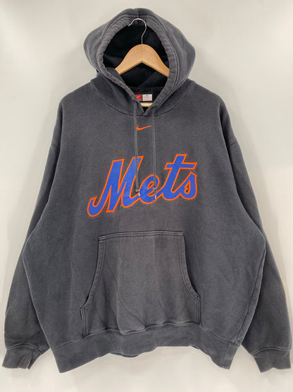 00' NIKE METS Size XL Vintage MLB Hoodie Sweat-shirt / K6387