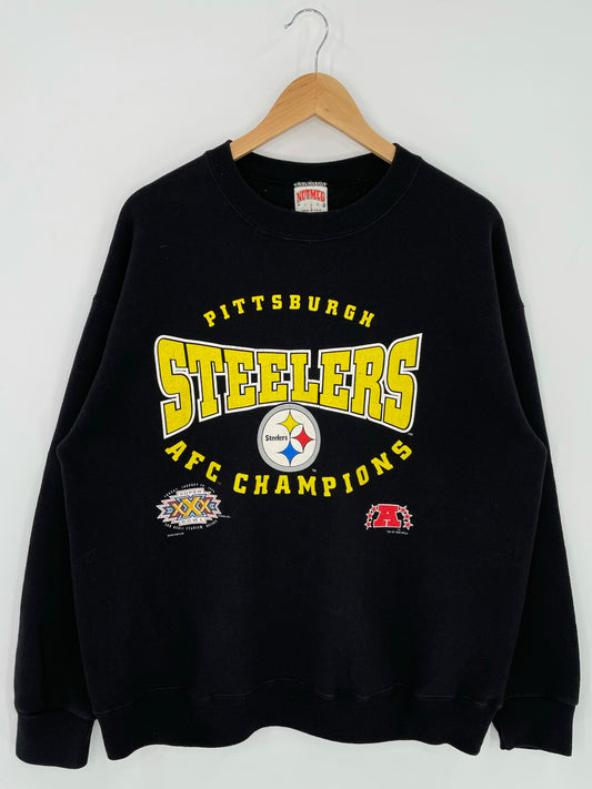 1995' PITTSBURGH STEELERs Made in USA Size L Vintage NFL Sweat shirt / K5666