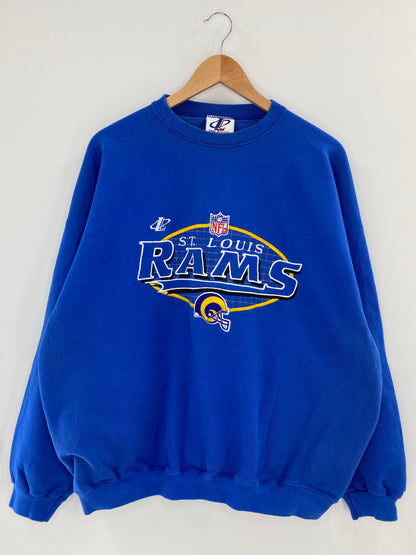 Vintage ST. LOUIS RAMS Made in USA Size XL NFL Sweat-shirt / K5138
